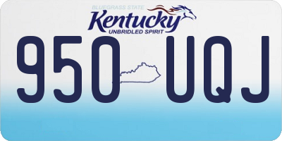 KY license plate 950UQJ