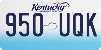 KY license plate 950UQK