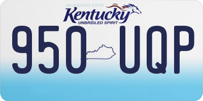 KY license plate 950UQP