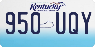 KY license plate 950UQY