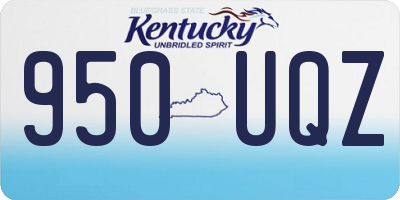 KY license plate 950UQZ