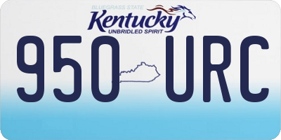 KY license plate 950URC