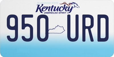 KY license plate 950URD
