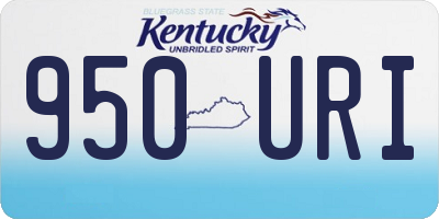 KY license plate 950URI