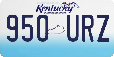 KY license plate 950URZ
