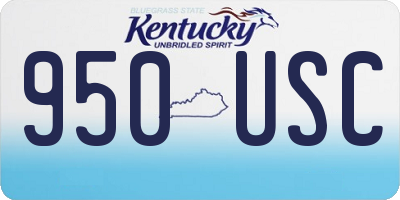 KY license plate 950USC