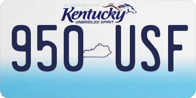KY license plate 950USF