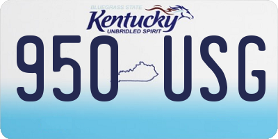 KY license plate 950USG