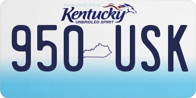 KY license plate 950USK