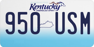 KY license plate 950USM