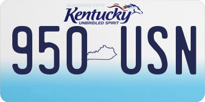 KY license plate 950USN
