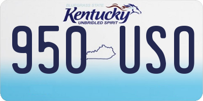 KY license plate 950USO