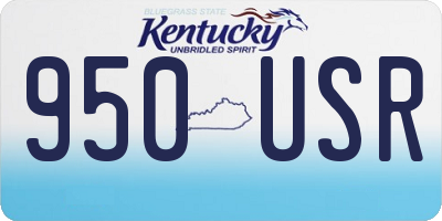 KY license plate 950USR