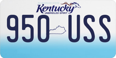 KY license plate 950USS
