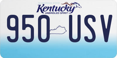 KY license plate 950USV
