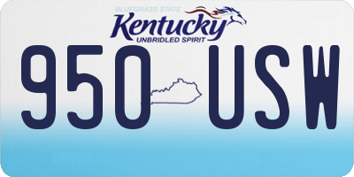 KY license plate 950USW