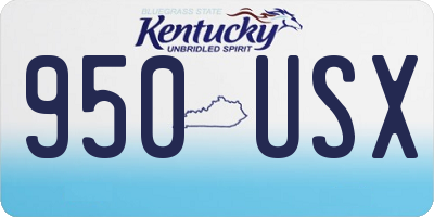 KY license plate 950USX