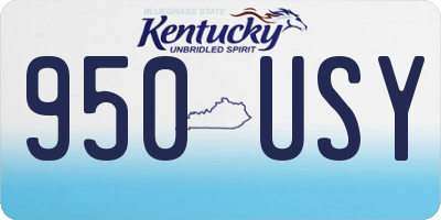 KY license plate 950USY