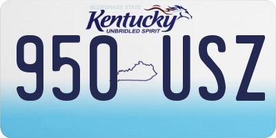 KY license plate 950USZ