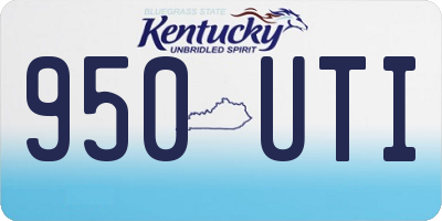 KY license plate 950UTI