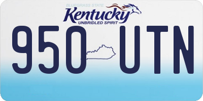 KY license plate 950UTN