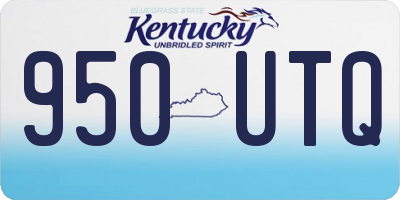 KY license plate 950UTQ
