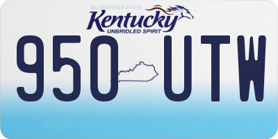 KY license plate 950UTW