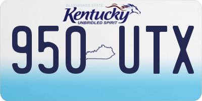 KY license plate 950UTX