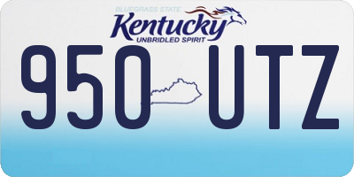 KY license plate 950UTZ