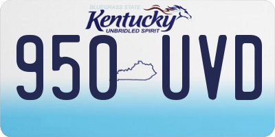 KY license plate 950UVD