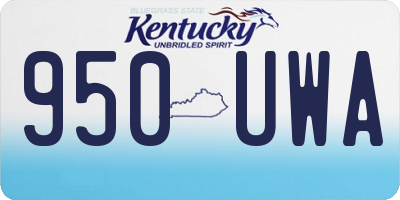 KY license plate 950UWA