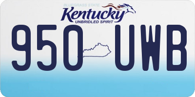 KY license plate 950UWB