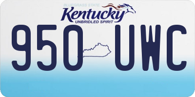 KY license plate 950UWC