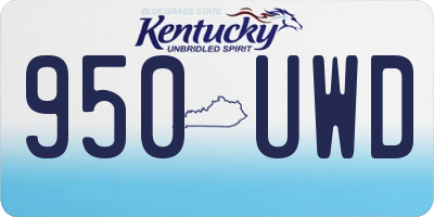 KY license plate 950UWD