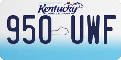 KY license plate 950UWF