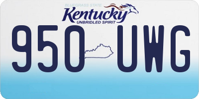 KY license plate 950UWG