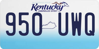 KY license plate 950UWQ