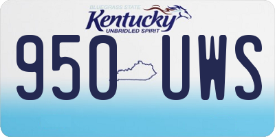KY license plate 950UWS