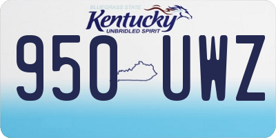 KY license plate 950UWZ