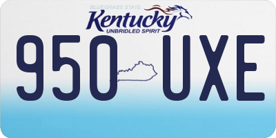 KY license plate 950UXE