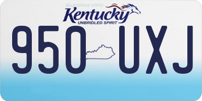 KY license plate 950UXJ