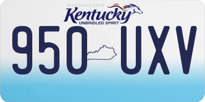 KY license plate 950UXV