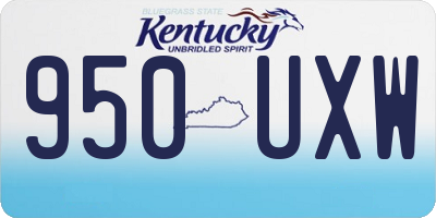 KY license plate 950UXW