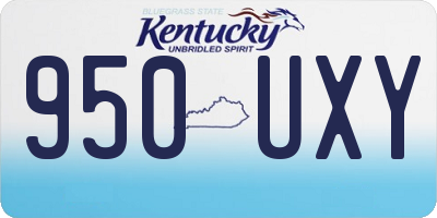 KY license plate 950UXY