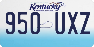 KY license plate 950UXZ