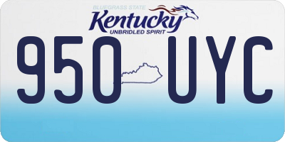 KY license plate 950UYC
