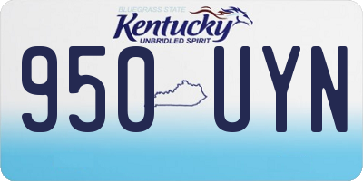 KY license plate 950UYN