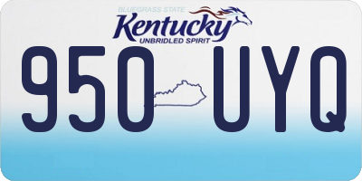 KY license plate 950UYQ