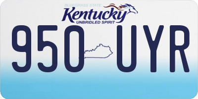 KY license plate 950UYR