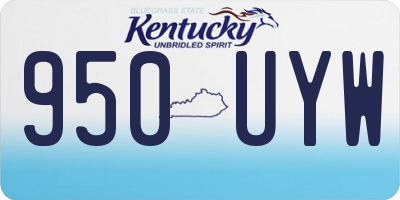 KY license plate 950UYW